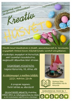 Online húsvéti kreatív foglalkozásra hív a Gárdonyi Géza Művelődési Ház és Könyvtár